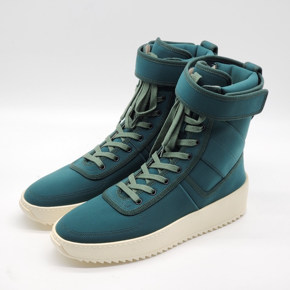 Fear of God green neoprene men's military hiking boot sneakers 44 - Picture 3 of 7